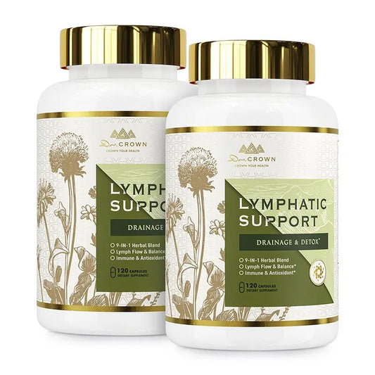 Dr. CROWN Lymphatic Drainage Supplement for Women & Men - 120 Capsules