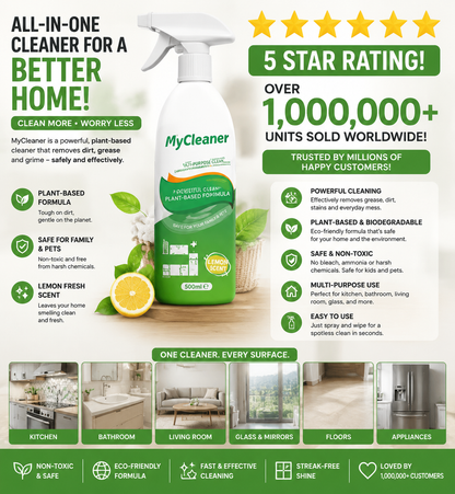 FlyCleanse Multifunctional Enzyme Cleaner Spray – 318ml, Natural Plant Formula, Kitchen & Home