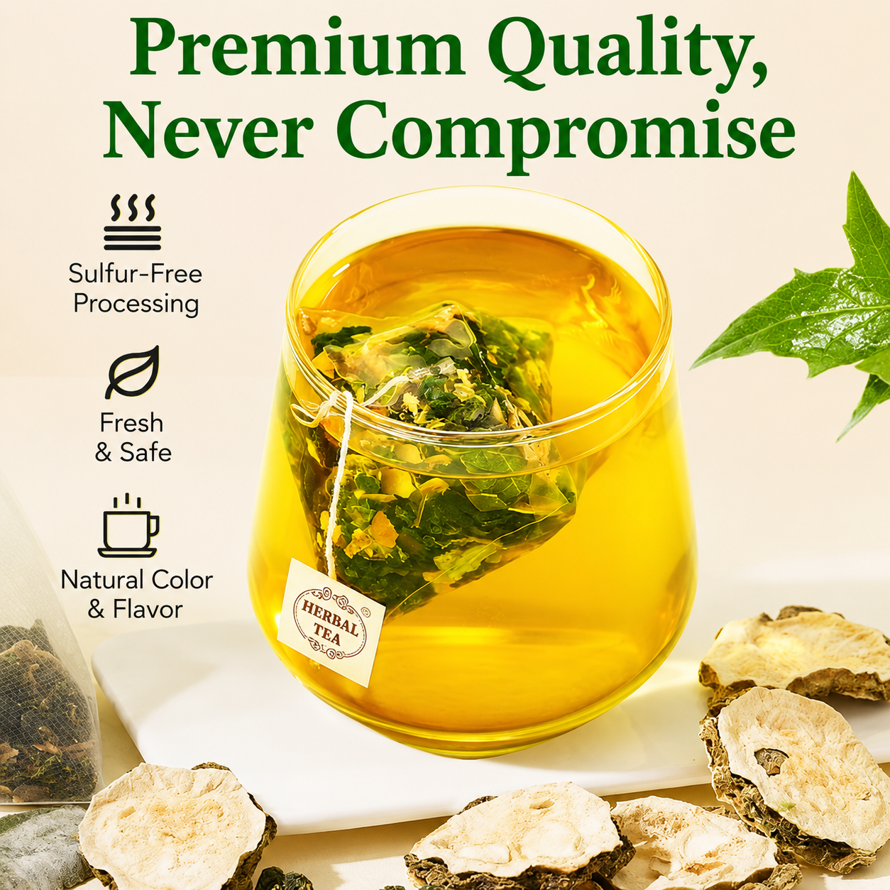Beijing Tong Ren Tang Mulberry Leaf & Winter Melon Tea – 20 Sachets (120g), Caffeine-Free, Natural Herbal Tea, Gentle Formula