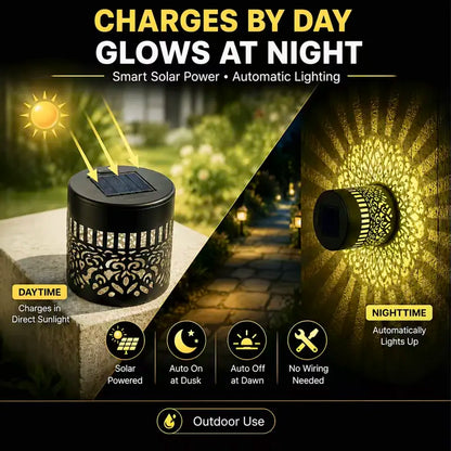 Solar Mandala Projection Wall Light – 7-Color Changing, Waterproof Outdoor Fence & Garden Decor