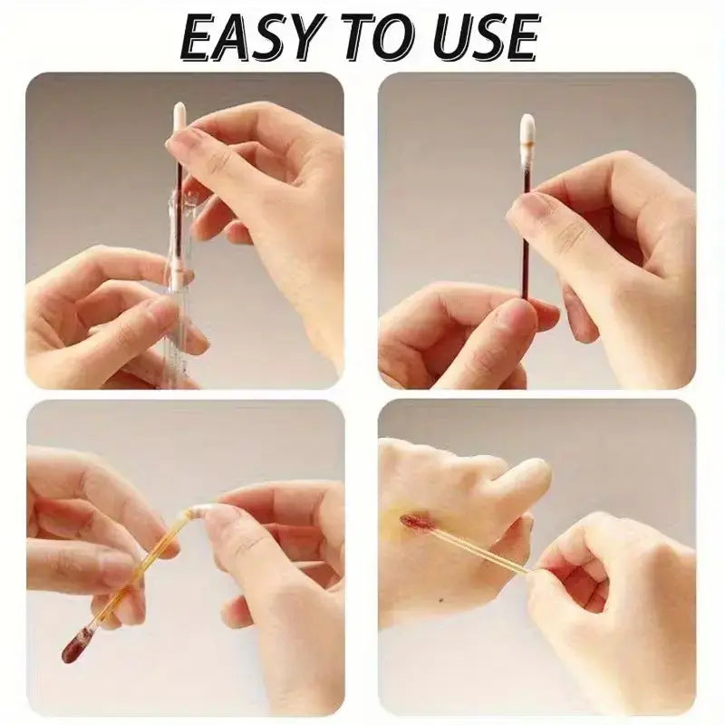 100 Cotton Swabs - Care & Pet Cotton Swabs, Individually Packaged | Portable for Outdoor Activities & Emergency Supplies