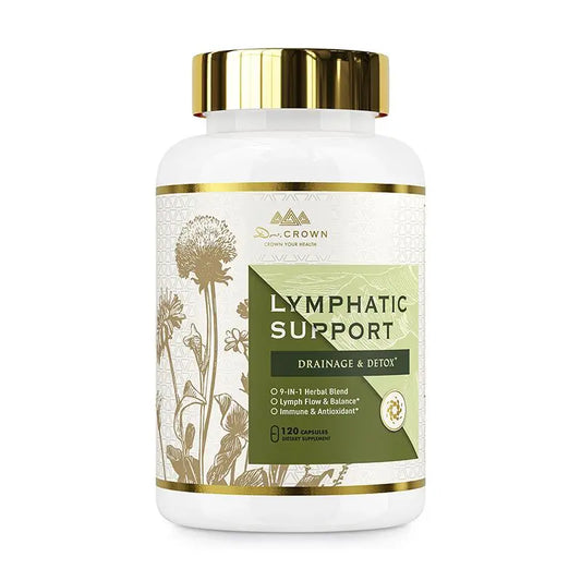 Dr. CROWN Lymphatic Drainage Supplement for Women & Men - 120 Capsules
