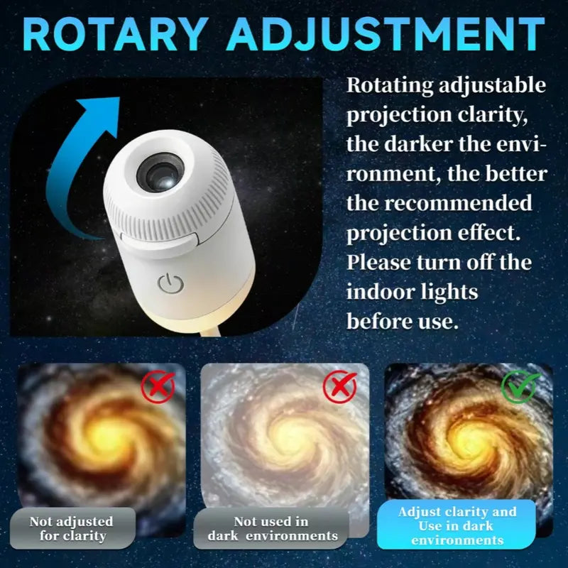 USB Galaxy Projector Night Light – Starry Sky LED Lamp