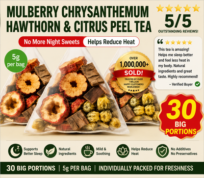 Mulberry Chrysanthemum Hawthorn & Citrus Peel Tea | No More Night Sweats | Helps Reduce Heat |