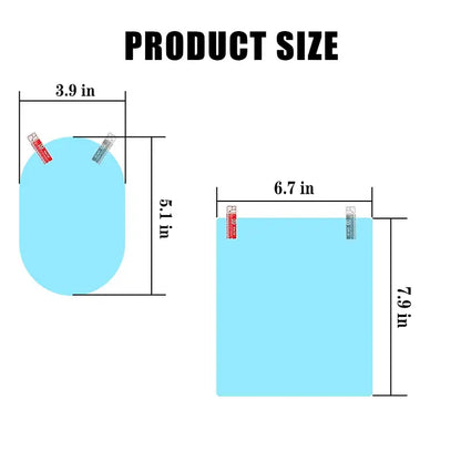 4PCS Car Rearview Mirror Rainproof Film – HD Nano Coating Anti-Fog Waterproof Protective Sticker for Side Mirrors | Fits Cars, Trucks & SUVs