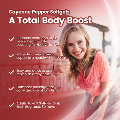 Pepper Softgel Capsules – Herbal Wellness Formula with Vitamins E, D3 & K2, Grape Seed, Hawthorn & Beetroot Extract