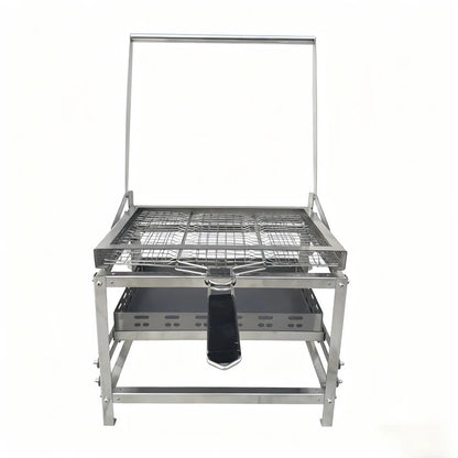 BlazeFor Stainless Steel BBQ Grill – Net & Carbon Clip Set (×2)