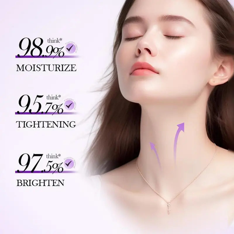 MAGEC Collagen Fullerene Tightening Neck Cream – 5-Roller Applicator, Hyaluronic Acid, Retinol & Niacinamide | Firms, Brightens & Reduces Wrinkles