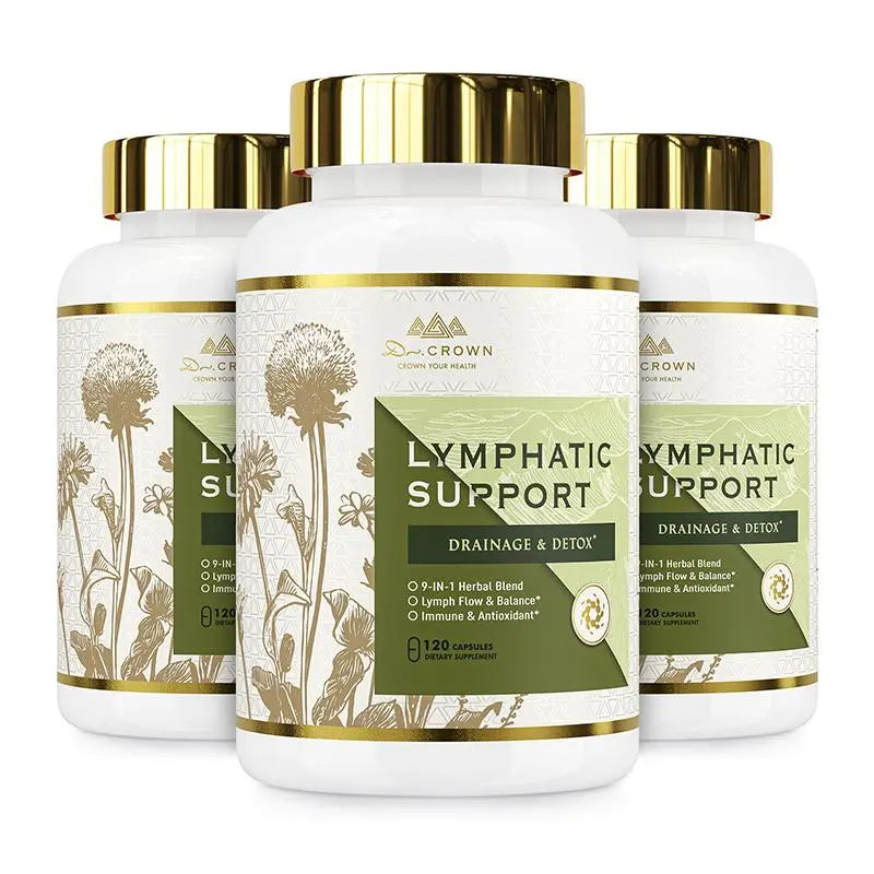 Dr. CROWN Lymphatic Drainage Supplement for Women & Men - 120 Capsules