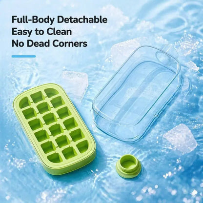 3-in-1 Ice Maker Bottle – Silicone Ice Cube Mold with Storage Container & Leak-Proof Drink Cup | Easy One-Press Release | 500ml