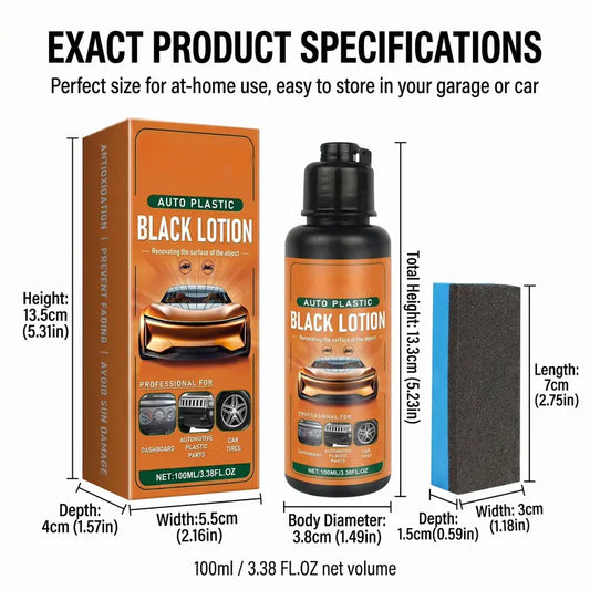 Plastic Restorer for Cars – Removes Oxidation, Dirt & Wax Residue, Dye Infused Waterproof Plastic Restorer, Cars Care Product - Perfect for Faded Bumpers, Trim & Vinyl on Jeeps, Truck Beds, Avalanches & ATV