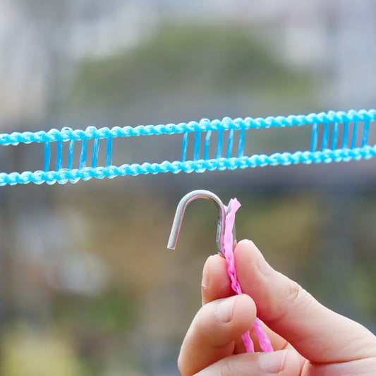 3 Pack Adjustable Windproof Clothesline with Hooks – 5M Indoor & Outdoor Drying Line