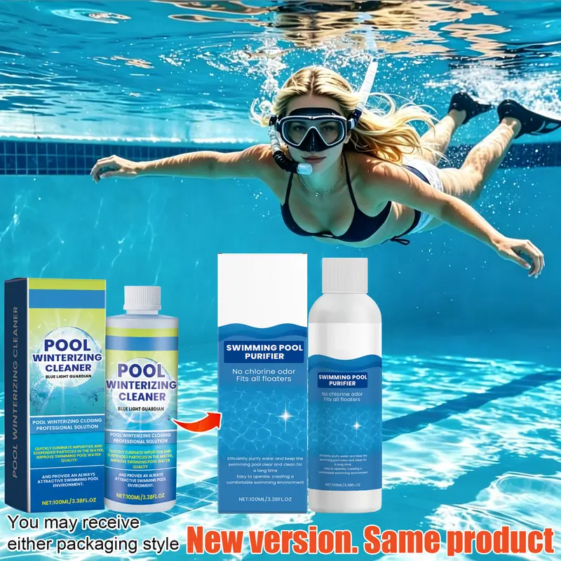 Pool Clarifier for Swimming Pools – Fast-Acting Water Clarifier & Cleaner 100ml