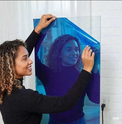 Self-Adhesive Flexible Mirror Sheets, Full Length Wall Mirror Stickers for Home Decor, Peel and Stick Soft Mirror Film for Bedroom & Dorm