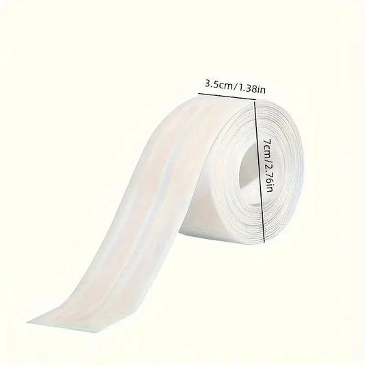 HOTYPXQ Self-Adhesive White Caulk Tape – Waterproof PE Sealant Strip