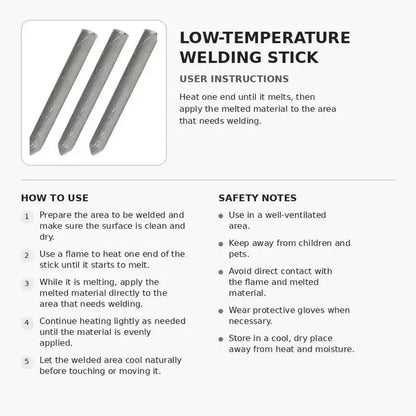 Low-Temperature Flux-Cored Aluminum Welding Rods | No Welding Machine Needed | Multi-Metal Repair for Aluminum, Copper, Iron & Stainless Steel