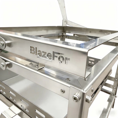BlazeFor Stainless Steel BBQ Grill – Net & Carbon Clip Set (×2)