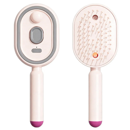 Cloudmades 3-in-1 Electric Spray Air Cushion Massage Comb – Essential Oil Mist, Red Light Scalp Therapy & Self-Cleaning Anti-Tangle Hair Brush