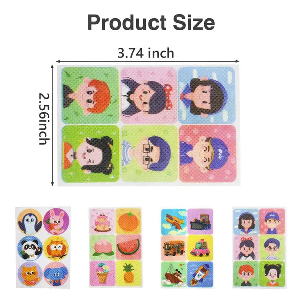 180-Count Mosquito Repellent Stickers for Kids | Plant-Based DEET-Free Formula | Up to 12 Hours Protection | Cute Animal & Character Designs | Safe for Baby