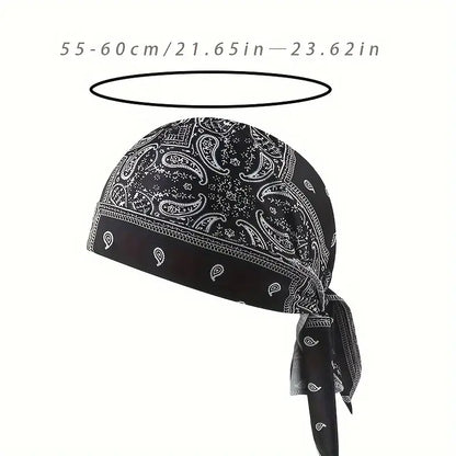 Cooling Headscarf Cap Set – Motorcycle Pirate Head Wrap, Safety Helmet Liner, Elastic Fit, Hand Washable | Outdoor Headwear for Athletes