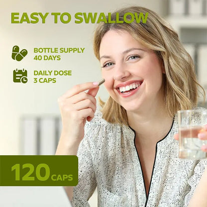 Dr. CROWN Lymphatic Drainage Supplement for Women & Men - 120 Capsules