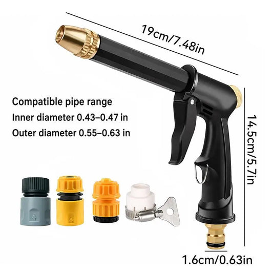 Portable High Pressure Water Sprayer Gun – Adjustable Garden Hose Nozzle