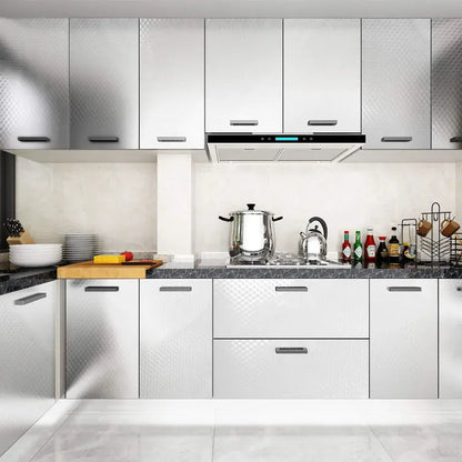 Peel & Stick Aluminum Foil Contact Paper – Waterproof, Oil-Proof, Heat-Resistant Kitchen Wallpaper (40cm × 3m)