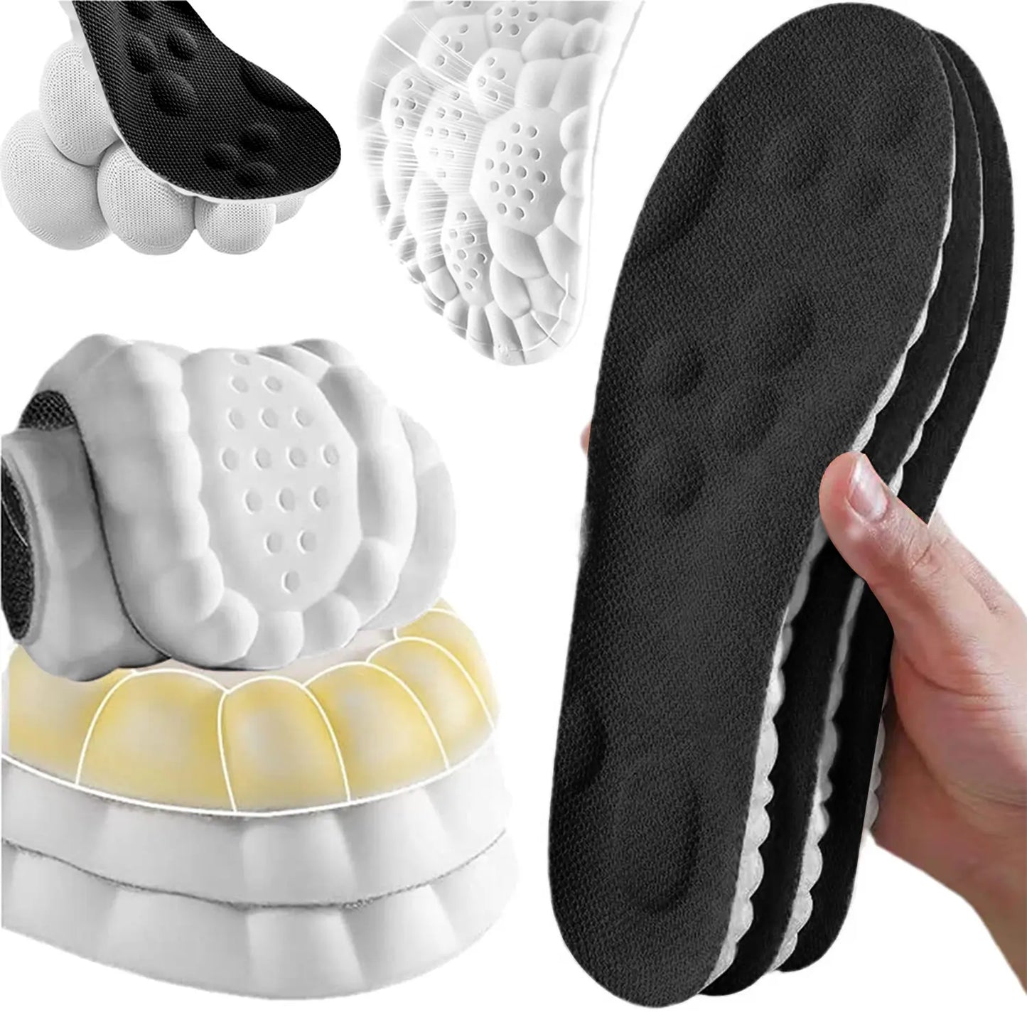 4D Cloud PU Insoles – Soft Memory Foam Orthotic Shoe Inserts for Men & Women (1 Pair)