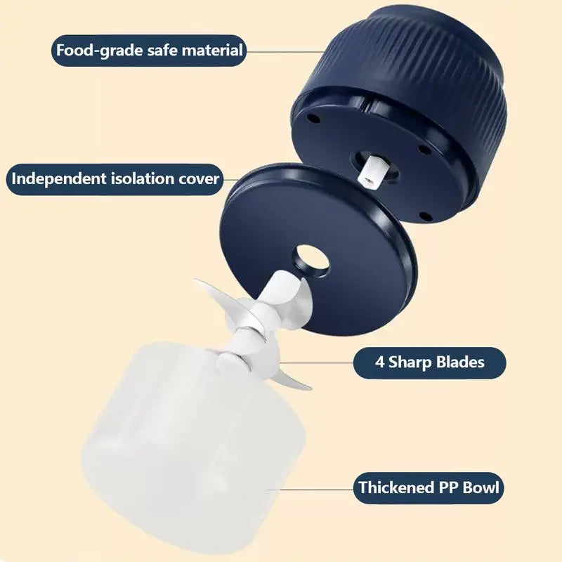 Electric Mini Food Chopper & Meat Grinder — USB Rechargeable, Portable Kitchen Gadget
