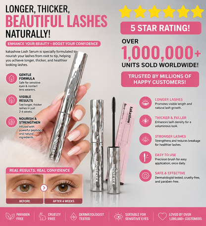 Kakashow Lengthening & Curling Mascara – Waterproof, Smudge-Proof, Long-Lasting