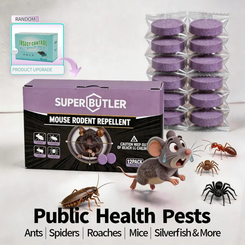 12-Pack Rodent & Insect Repellent Balls – Natural Essential Oil Pest Control Pouches for Home & Kitchen