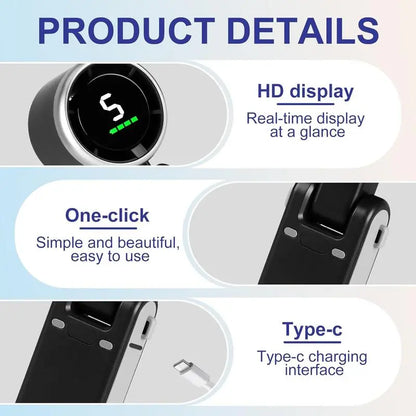 Portable Handheld Turbo Fan — 5-Speed, 4000mAh, 10H Battery Life, 3-in-1