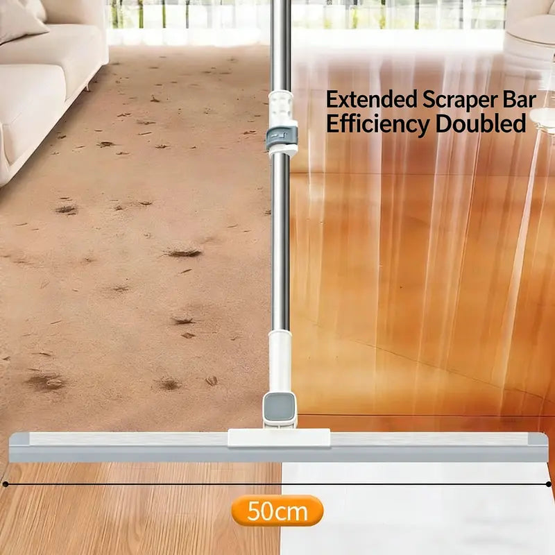 Upgraded Silicone Magic Squeegee Broom – Telescopic Floor Water Wiper for Bathroom, Kitchen & Home