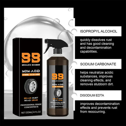 Automotive Rust Remover Spray 120ML – Fast-Acting Iron & Rust Cleaner for Wheels, Rims & All Metal Surfaces – Premium Car Detailing Chemicals, Safe for Most Automotive Finishes, Cars & Motorcycles