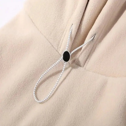 Olive green winter hood with integrated face covering