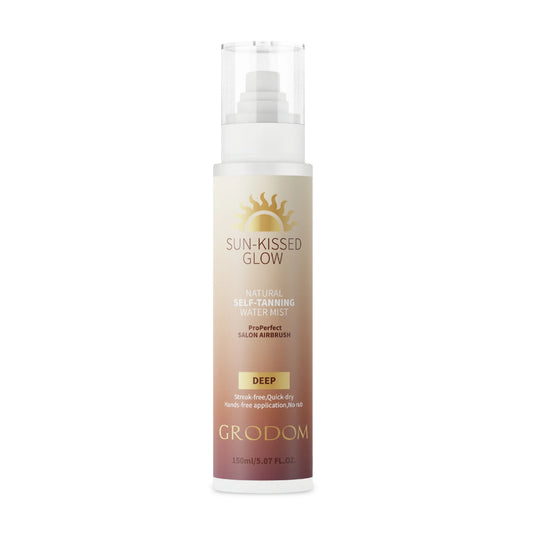GRODOM Sun-Kissed Glow Self Tanning Water Mist – Organic, Streak-Free & Natural Tan for Body, Face & Hands | Cruelty-Free, Vegan, Paraben-Free | All Skin Types