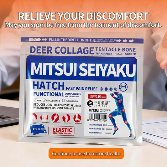 DRMITSUI Seiyaku Far Infrared Thermal Bone Pain Relief Patches – 6 Patches/Bag