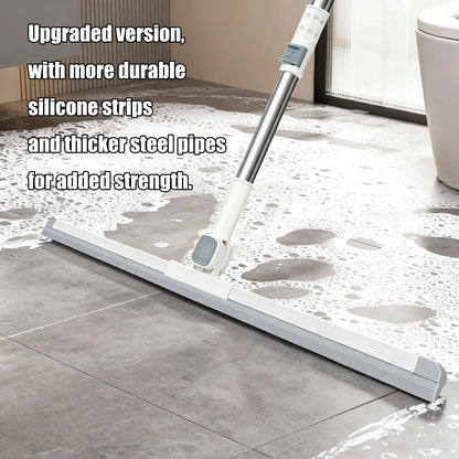 Upgraded Silicone Magic Squeegee Broom – Telescopic Floor Water Wiper for Bathroom, Kitchen & Home