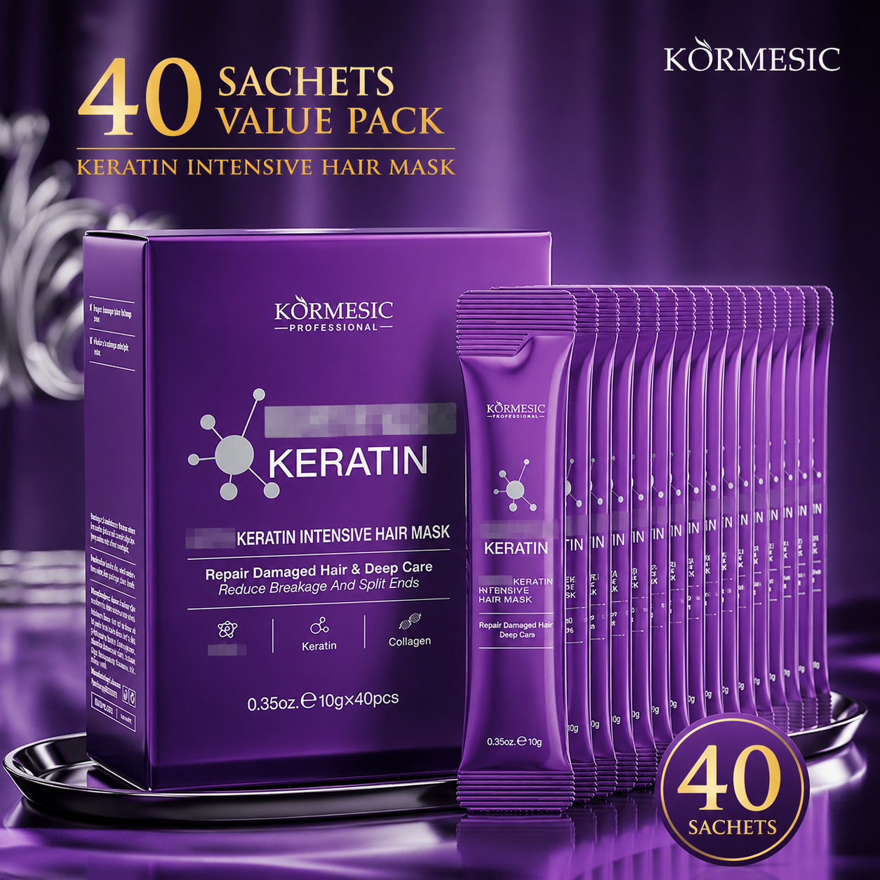 3D Hyaluronic Acid Collagen Hair Mask 10g (20 Pack)