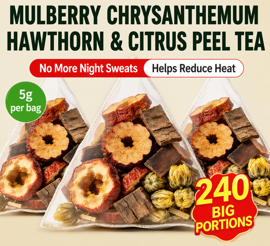 Mulberry Chrysanthemum Hawthorn & Citrus Peel Tea | No More Night Sweats | Helps Reduce Heat | 240 Bags (5g Each)