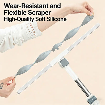 Upgraded Silicone Magic Squeegee Broom – Telescopic Floor Water Wiper for Bathroom, Kitchen & Home