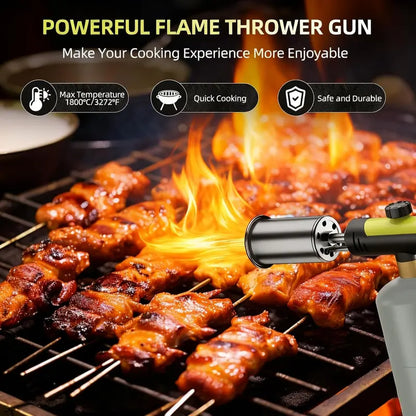 SEESE Propane Torch — One-Touch Max Fire, Safety Lock, Adjustable Flame | BBQ, Searing, Fireplace