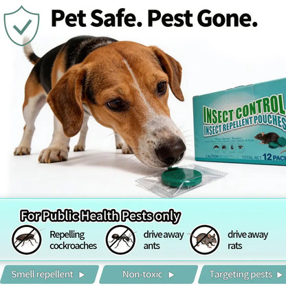 12-Pack Rodent & Insect Repellent Balls – Natural Essential Oil Pest Control Pouches for Home & Kitchen