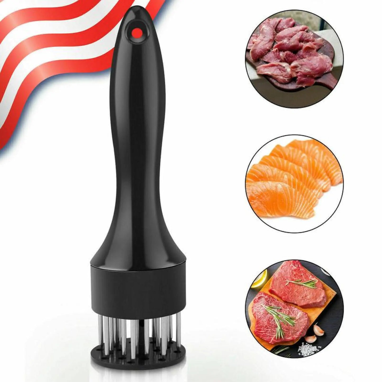 Stainless Steel Meat Tenderizer – Needle Blade Tenderizing Tool for Steak, BBQ & Kitchen