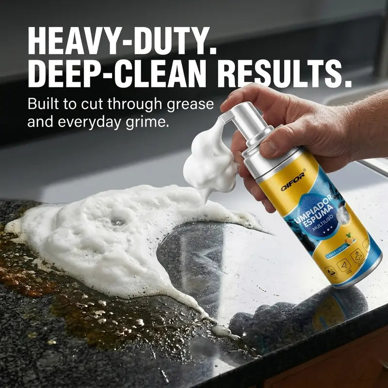 Multi-Purpose Cleaning Solution - Heavy-Duty Grease & Stain Remover, Fresh Lemon Scent - Disinfectant Safe for Outdoor Cooking Spaces, Car, Floors