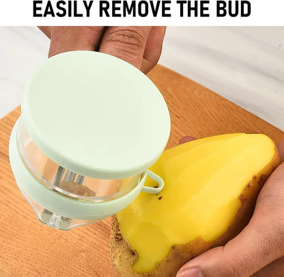 2PCS Fruit & Vegetable Peeler with Storage Container – Double-Sided Stainless Steel Blade | Hangable Multi-Function Kitchen Peeling Knife