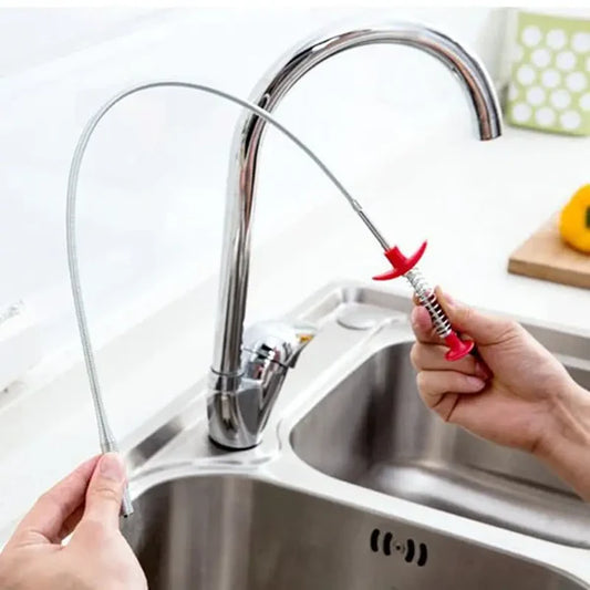 Flexible Grabber Claw Pick Up Reacher Tool | 78.74 Inch Bendable Drain Snake with 4 Claws | Retrieves Keys, Unclog Drains | Kitchen Sink, Shower, Toilet