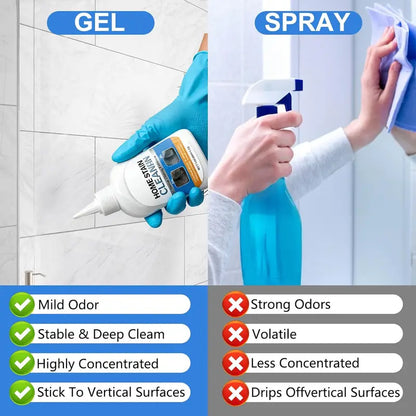 Mold Remover Gel with Scrub Brush — Heavy Duty Mildew Stain Cleaner for Washer Gasket, Shower Caulk, Tile Grout & Bathroom — 7 Fl Oz