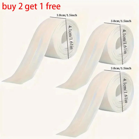 HOTYPXQ Self-Adhesive White Caulk Tape – Waterproof PE Sealant Strip