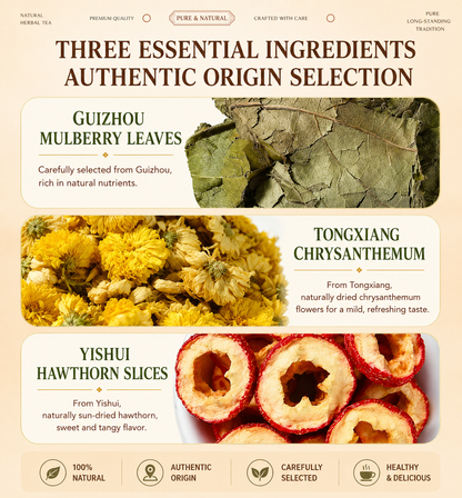 Mulberry Chrysanthemum Hawthorn & Citrus Peel Tea | No More Night Sweats | Helps Reduce Heat | 240 Bags (5g Each)